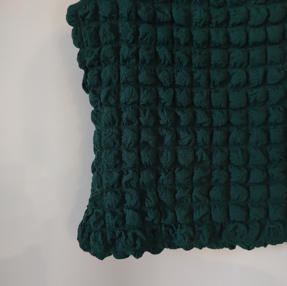 Entro emerald green waffle textured tank top - M - Picture 5 of 6